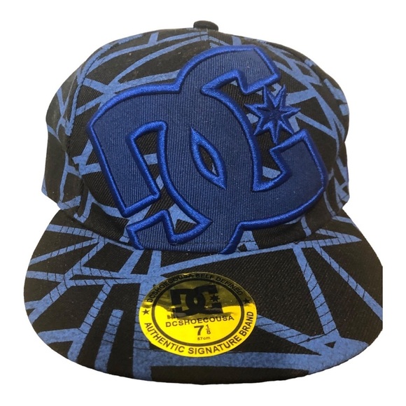 DC Shoes hat cap size 7 1/8 Blue and black - Picture 3 of 10